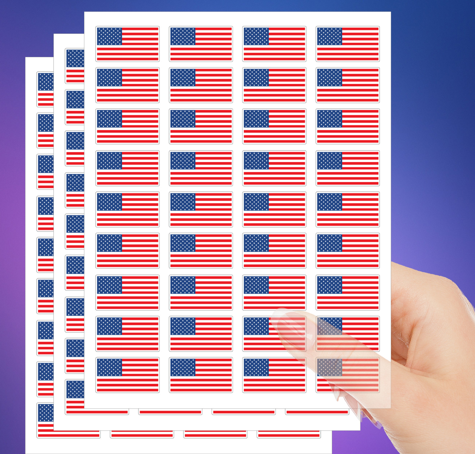 108 Pcs – American Flag Sticker – Mini USA Patriotic Decal – 1.5" each
