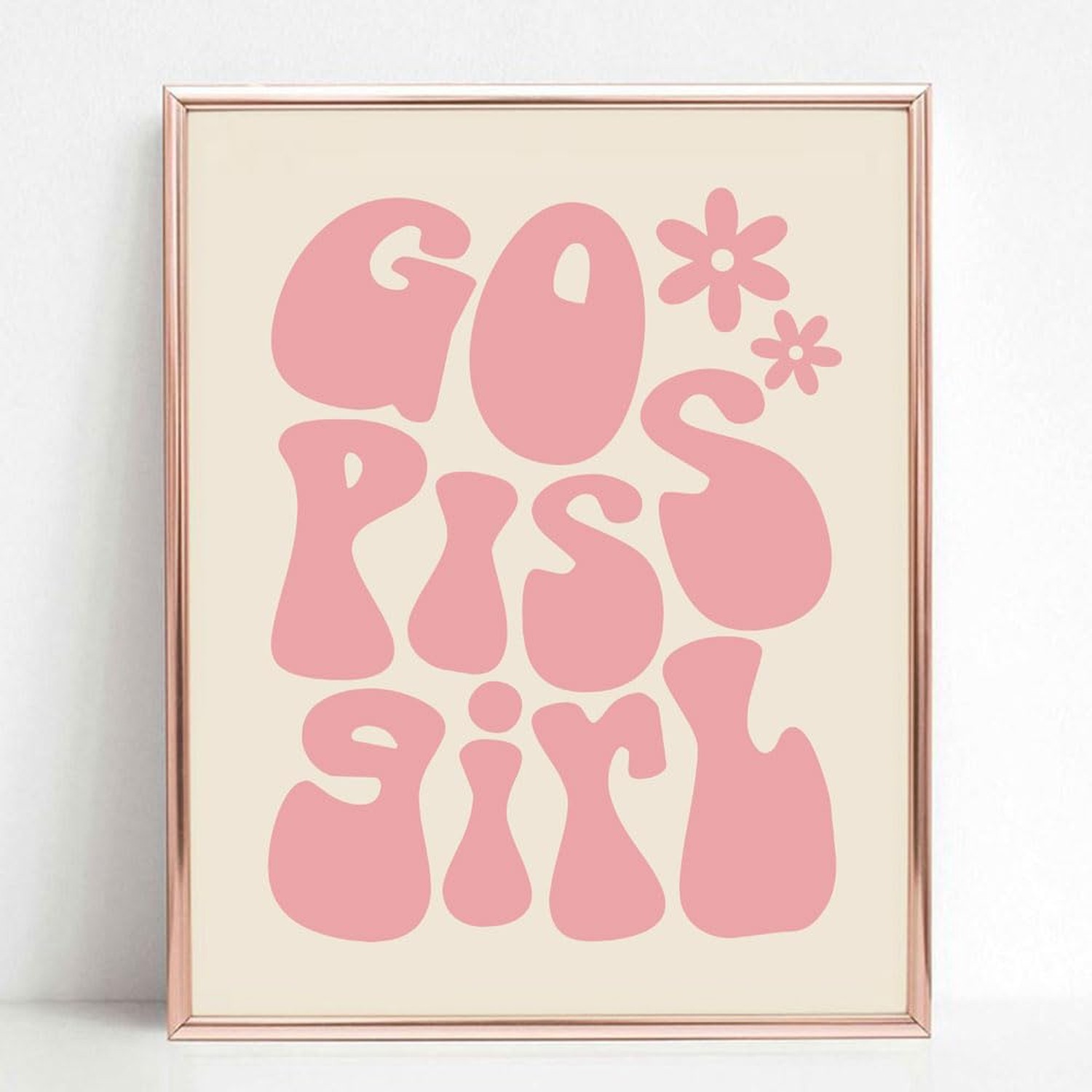 Go Piss Girl Wall Art Trendy Wall Art Funny Cute Gift Idea Apartment Decor Pi…