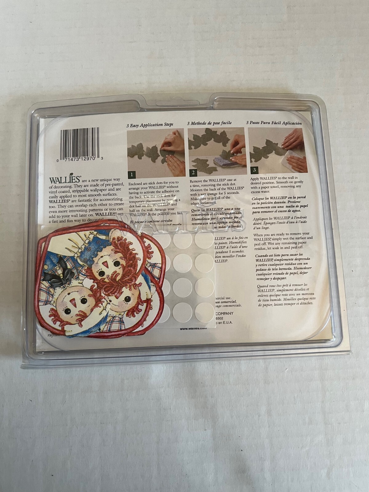 Raggedy Ann & Andy Best Friends Wallies Wallpaper Cutouts Wall Decor New in Box