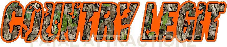 Camo Orange Country Legit Vinyl Decal Sticker 4×4 truck hunting fishing redneck