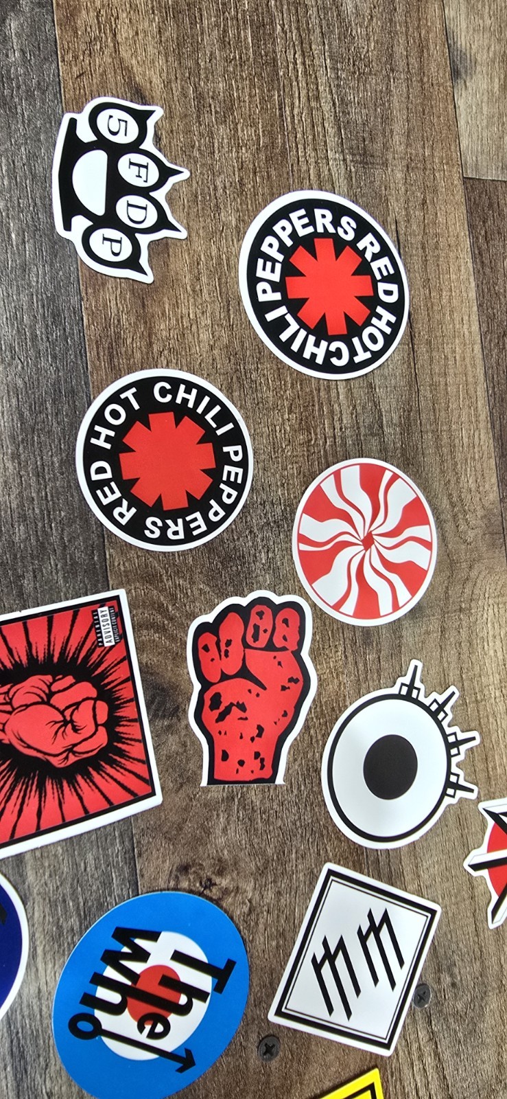 16 Vinyl Band Sticker Lot Rock/Metal/Pop/Classic Rock U2 The Who 5FDP