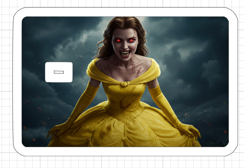 Disney Demon ATM DEBIT CREDIT CARD Skin Sticker Snow Princess Mickey Halloween