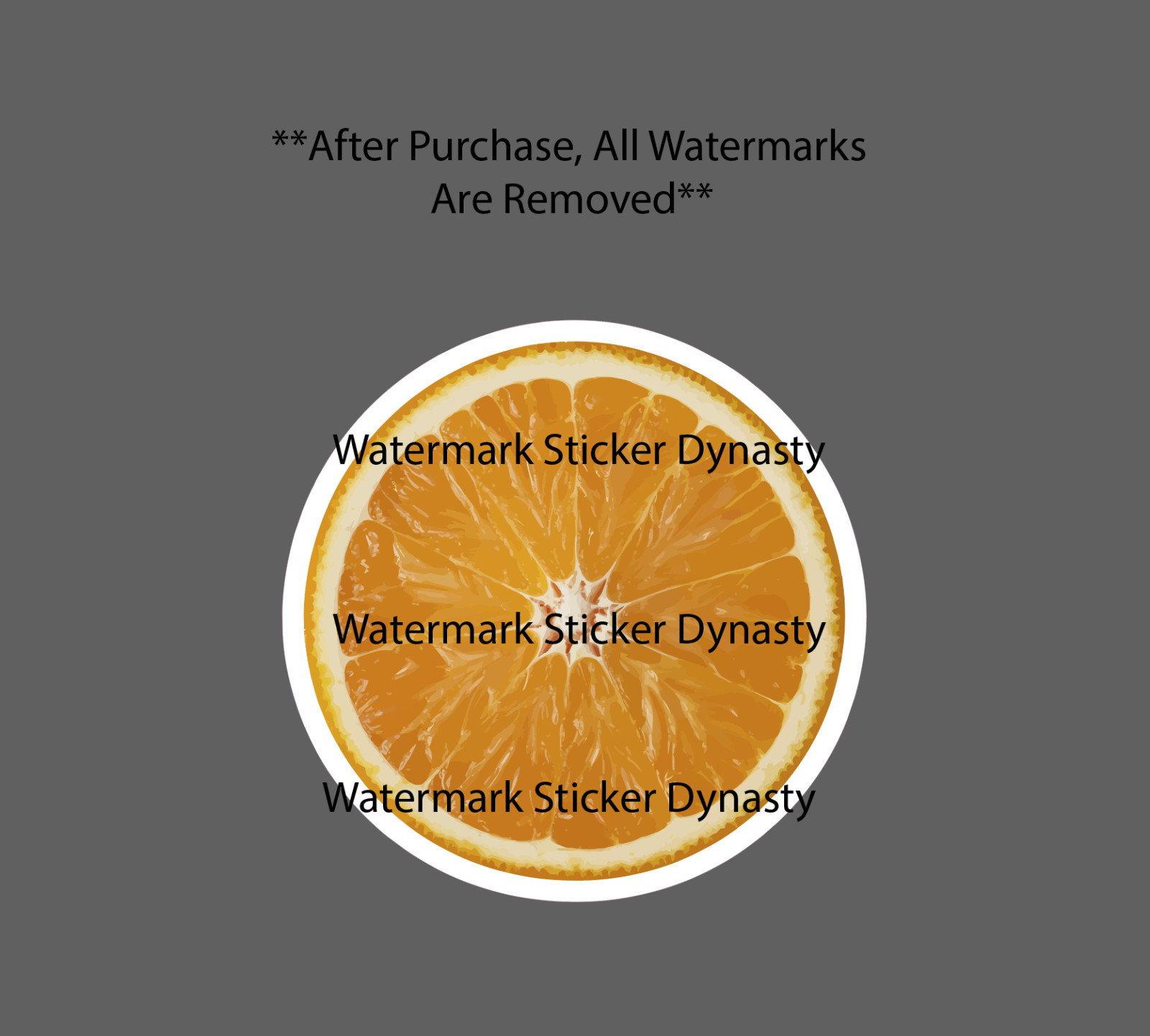 Orange Sticker Waterproof Decal Peel Slice Fruit Citrus Food Tree Gift NEW