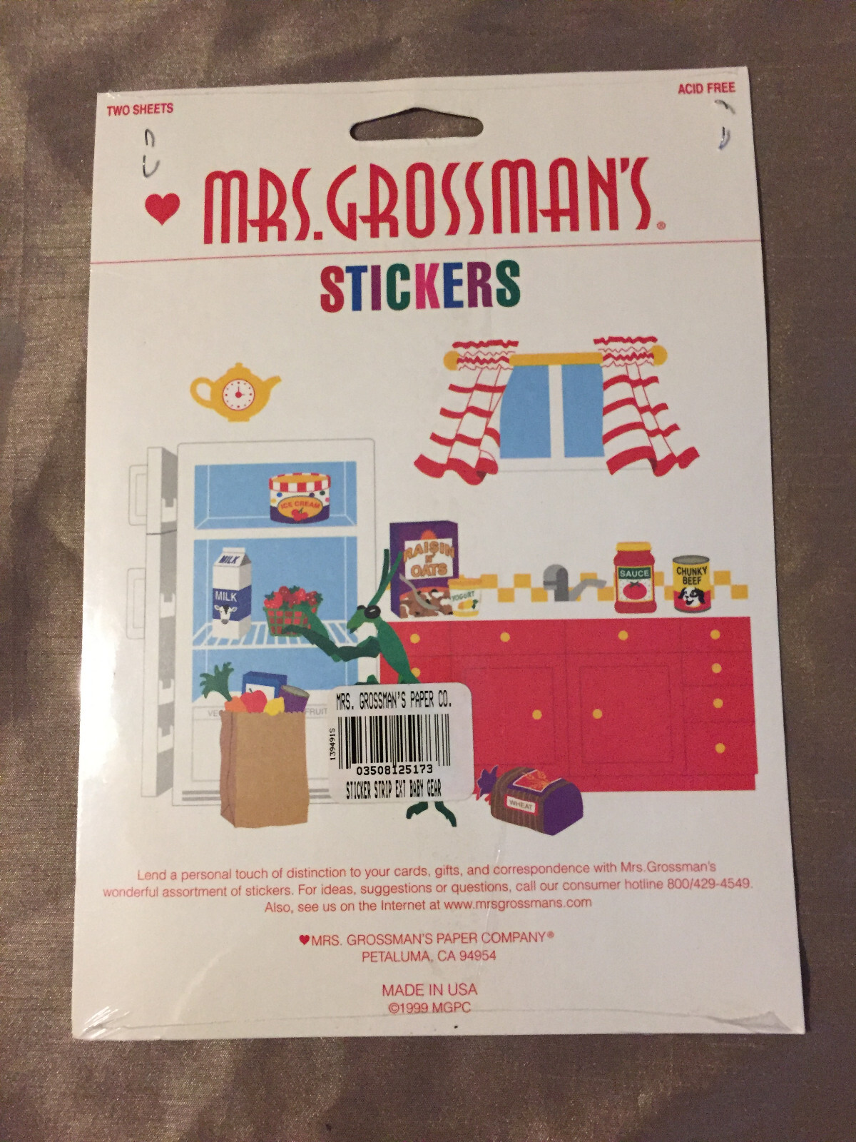 MRS. GROSSMAN'S STICKERS BABY 2 SHEETS 1999