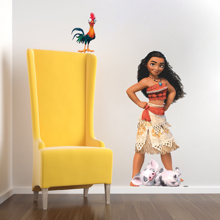 Moana Disney Kids Wall Decal Mural Disney Princess Wall Vinyl Animated Art, s97