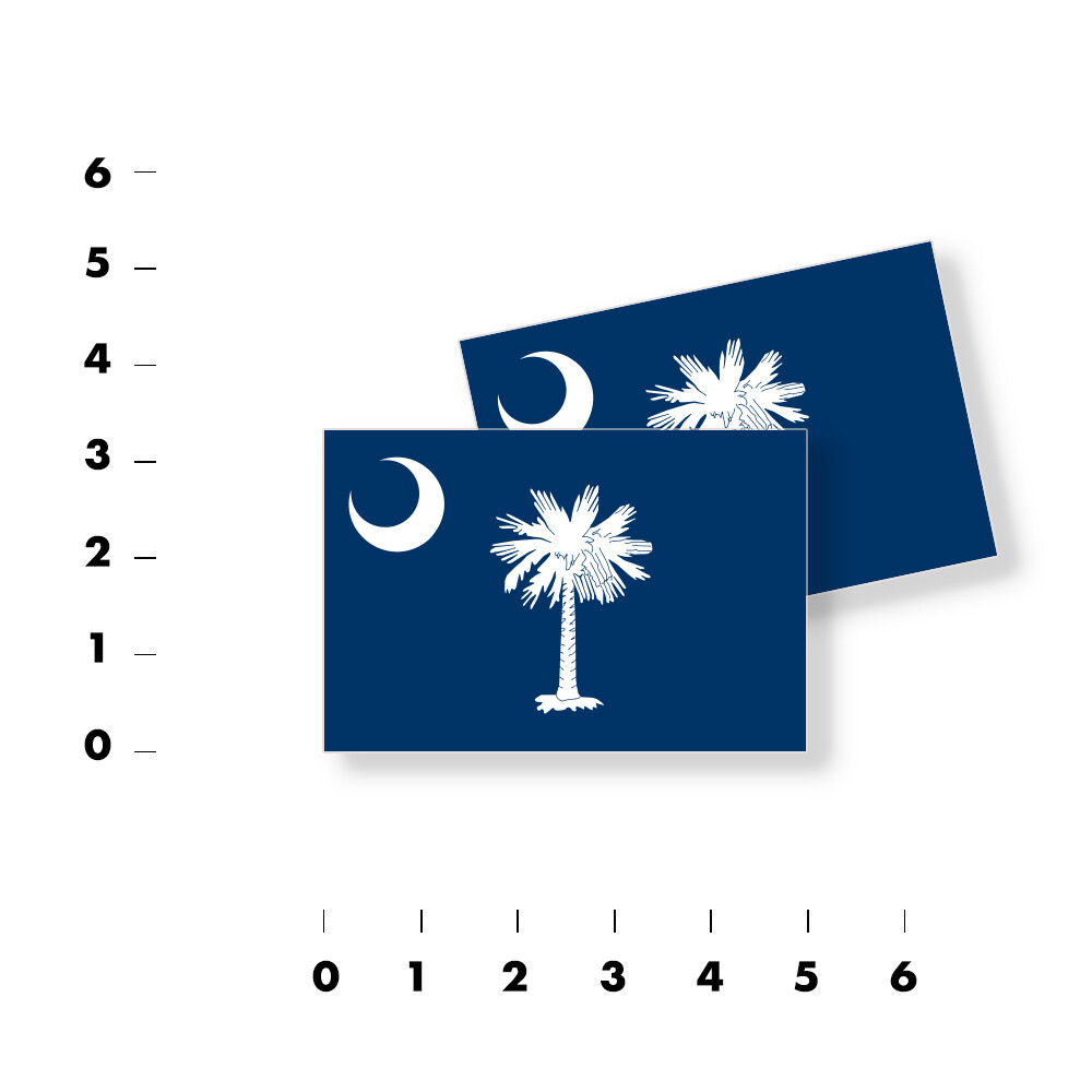 South Carolina Flag Stickers Flag Decals Vinyl Indoor Outdoor Stickers Set of 4