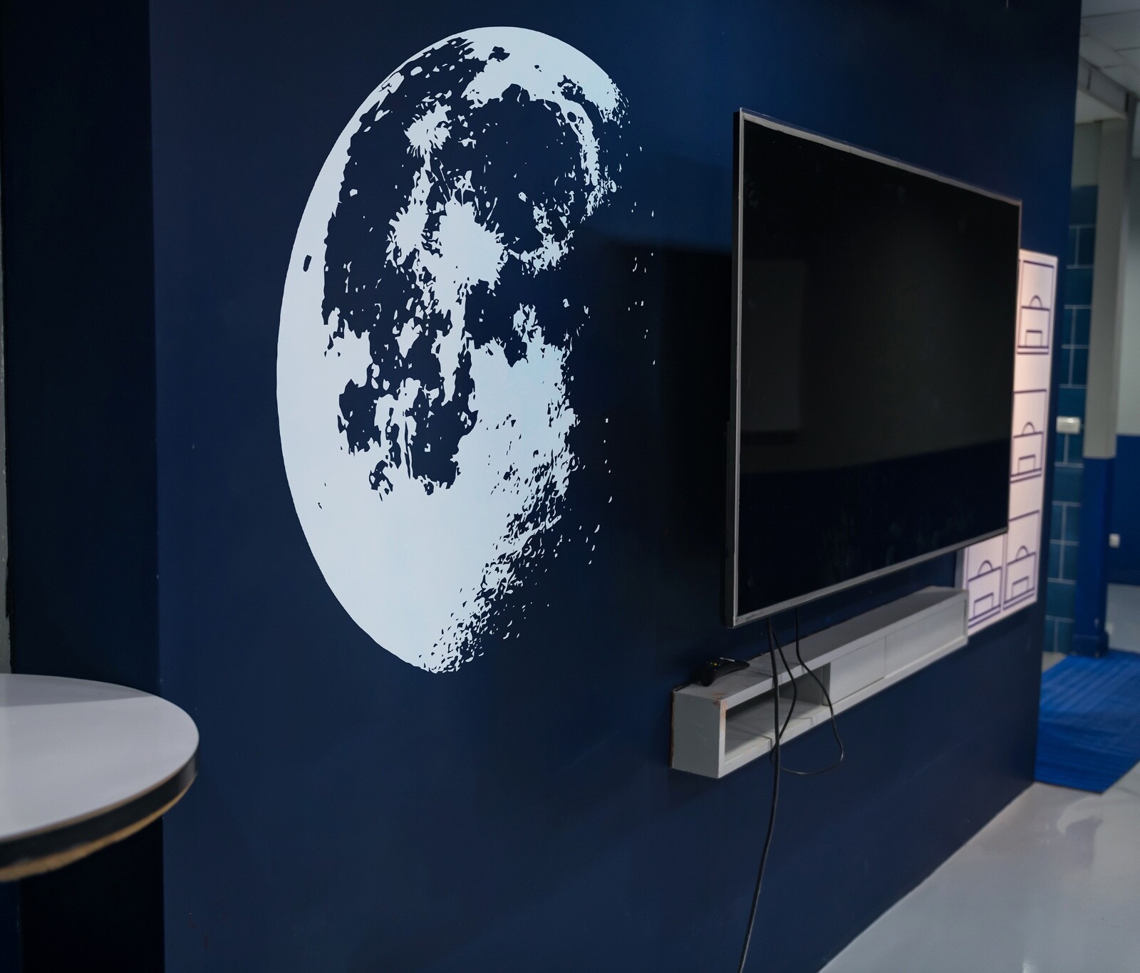 Moon Wall Sticker for Kid's Room. Wall Decal Moon Art. Space Theme Decor. #523