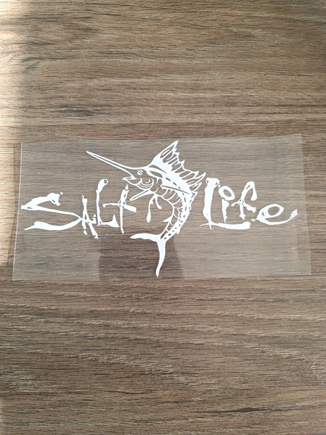Salt Life Decal UV DTF Waterproof 7in White Made In USA