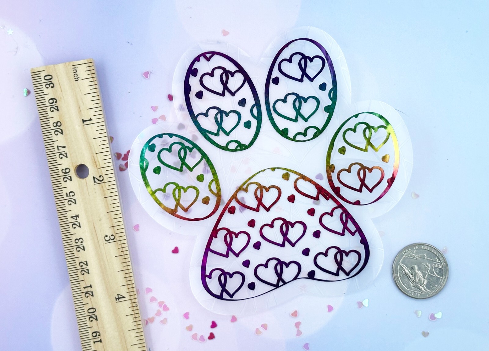 Paw Sticker Window Cling Suncatcher Decal Rainbow Maker Prism