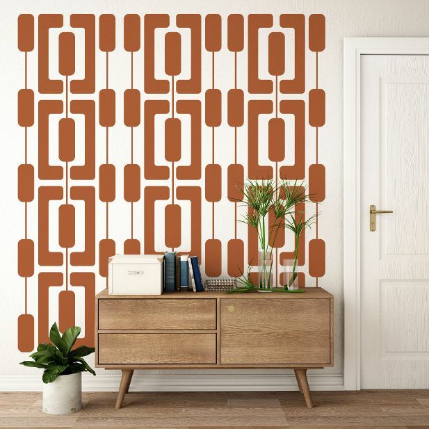 Mid Century Modern Wall Decals – Removable Decor Renter Friendly