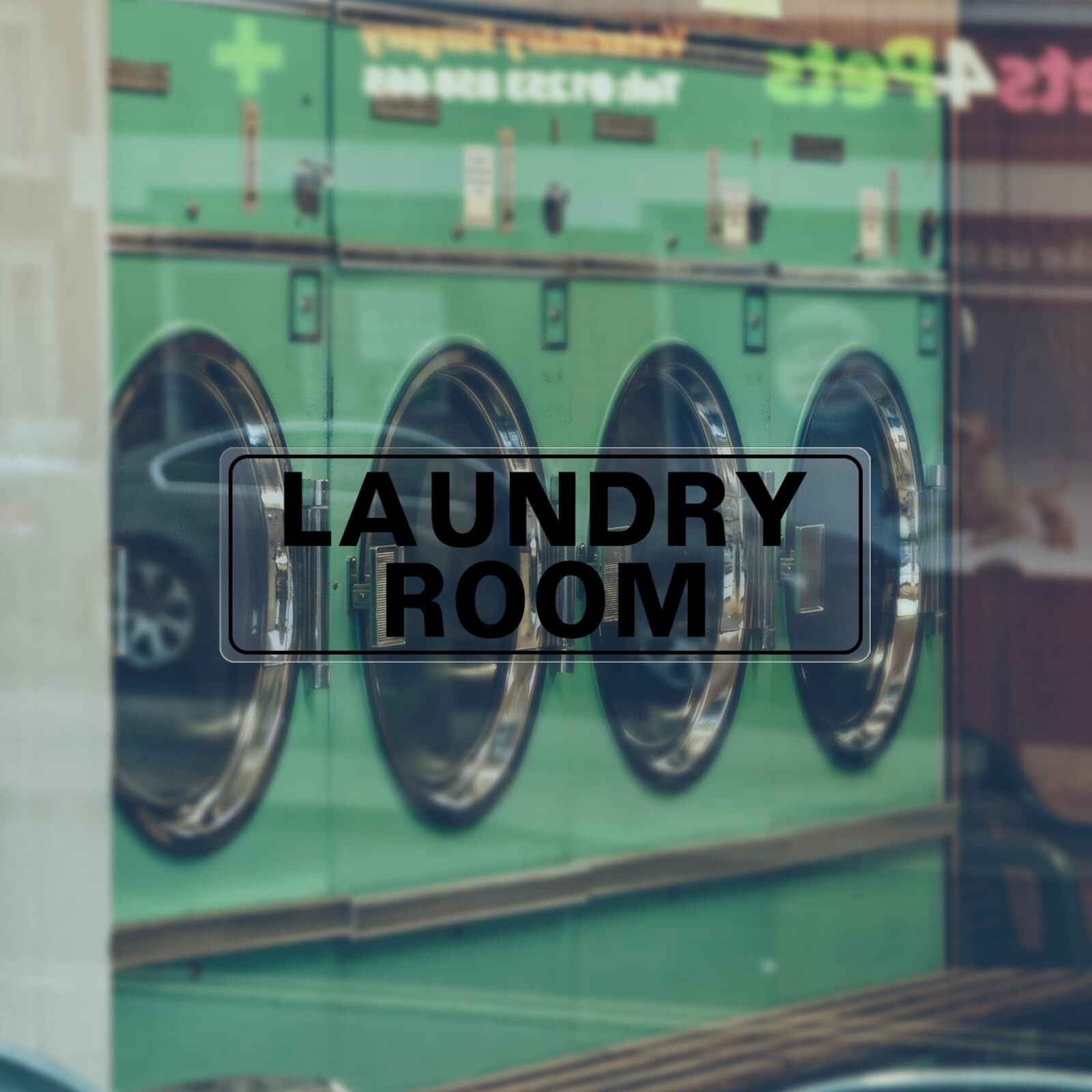 Laundry Room Sticker 12 × 4 Inches Vinyl Self-Adhesive Wall Art Decal Trend