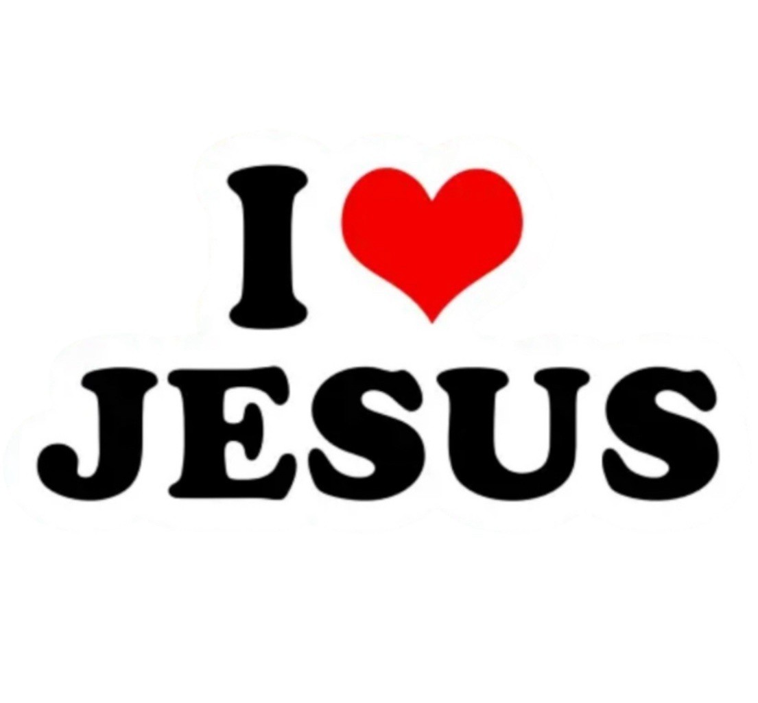 I ❤️ LOVE ❤️ JESUS 3” INCH VINYL DECAL DIECUT STICKER GOD CHRISTIAN FAITH 1PC