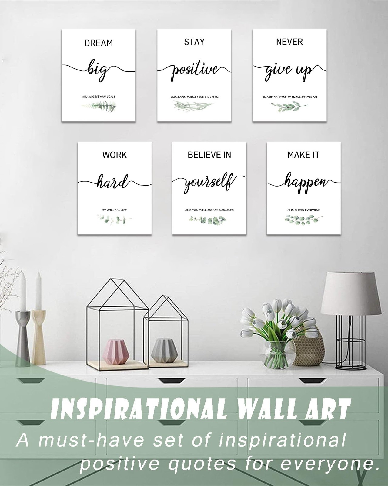 Drsoum Inspirational Wall Art Home Office Decor, Motivational Wall Decor for …