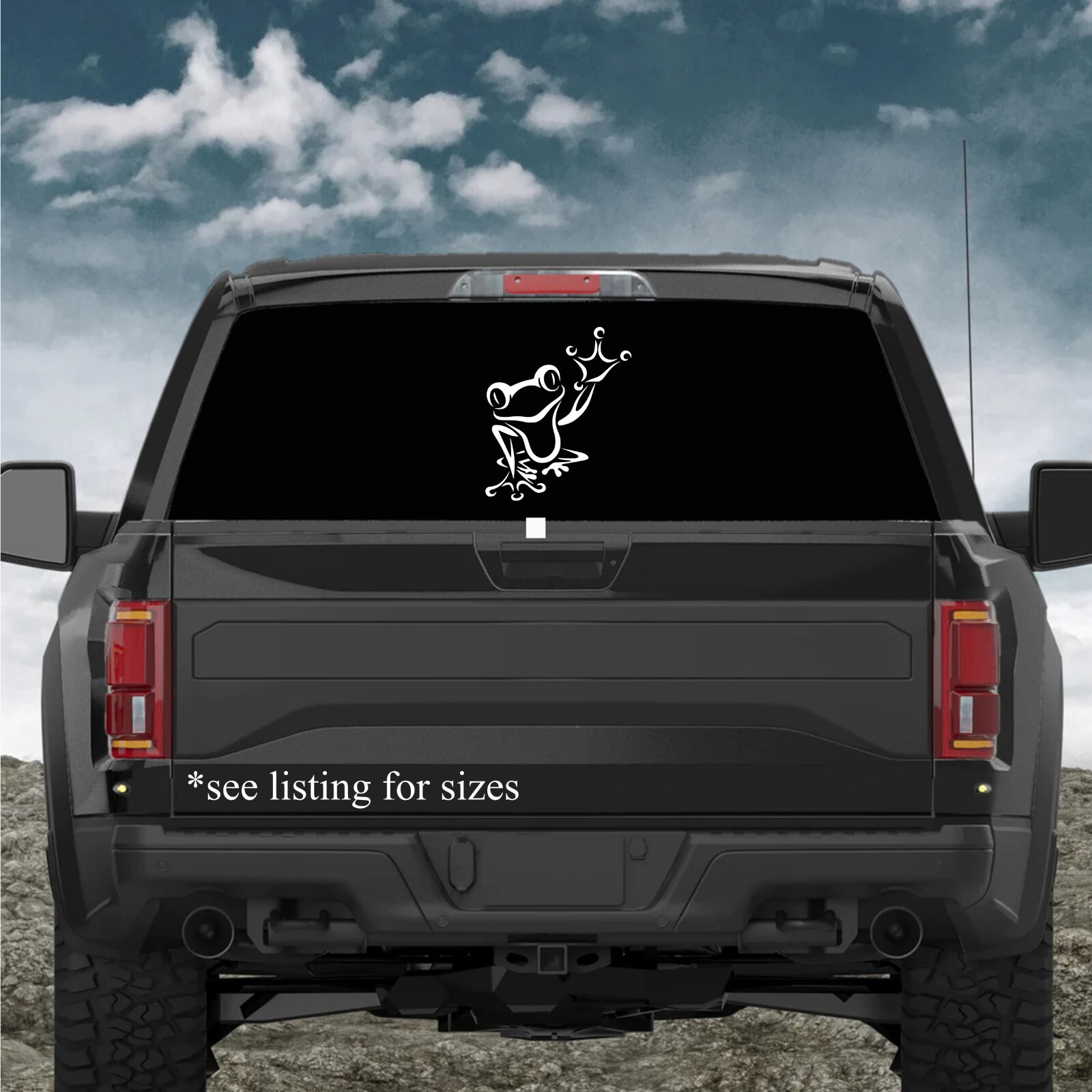 Waving Frog Decal, Cute sticker