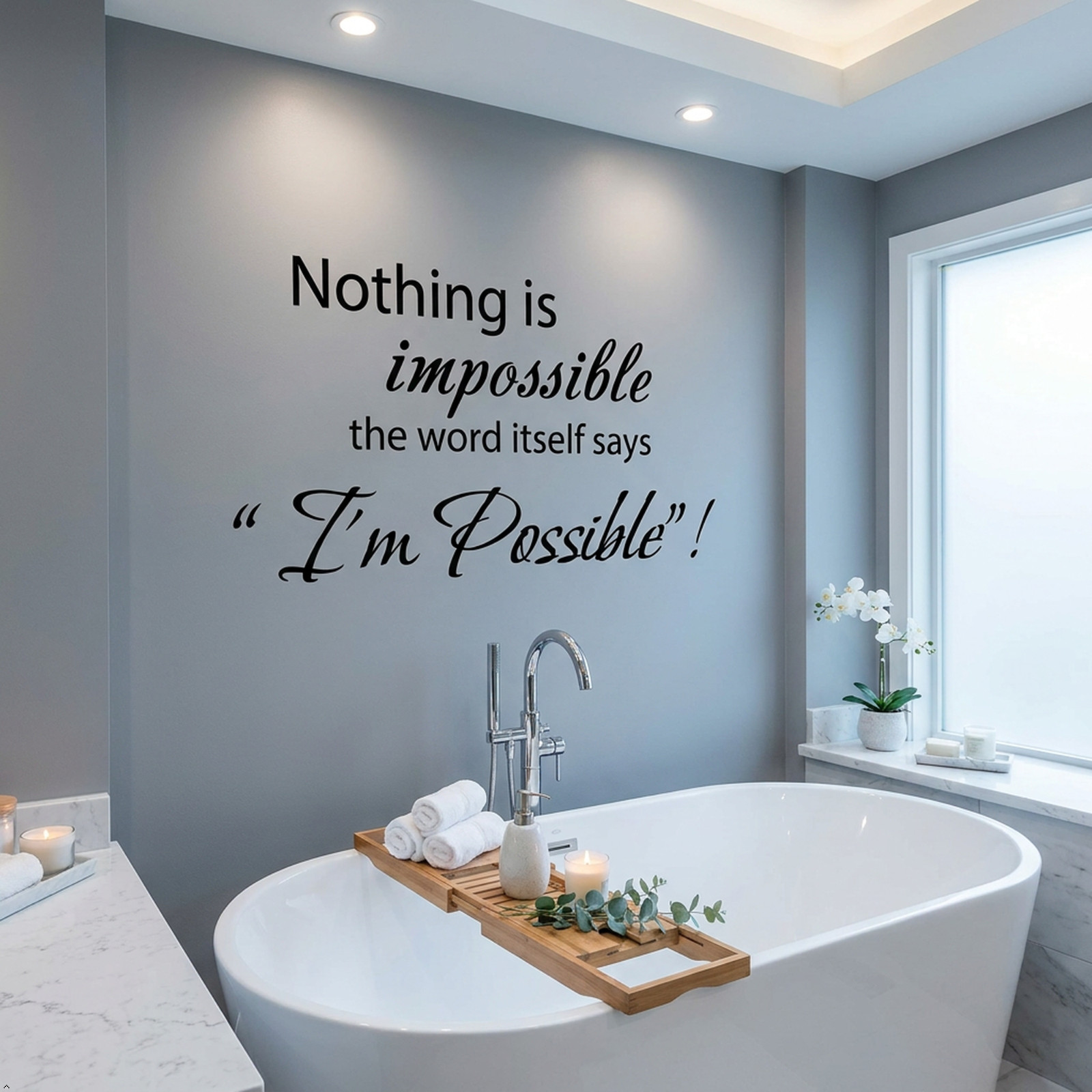 Nothing is Impossible Vinyl Wall Decal Decor Sticker Wall Home Art Removable