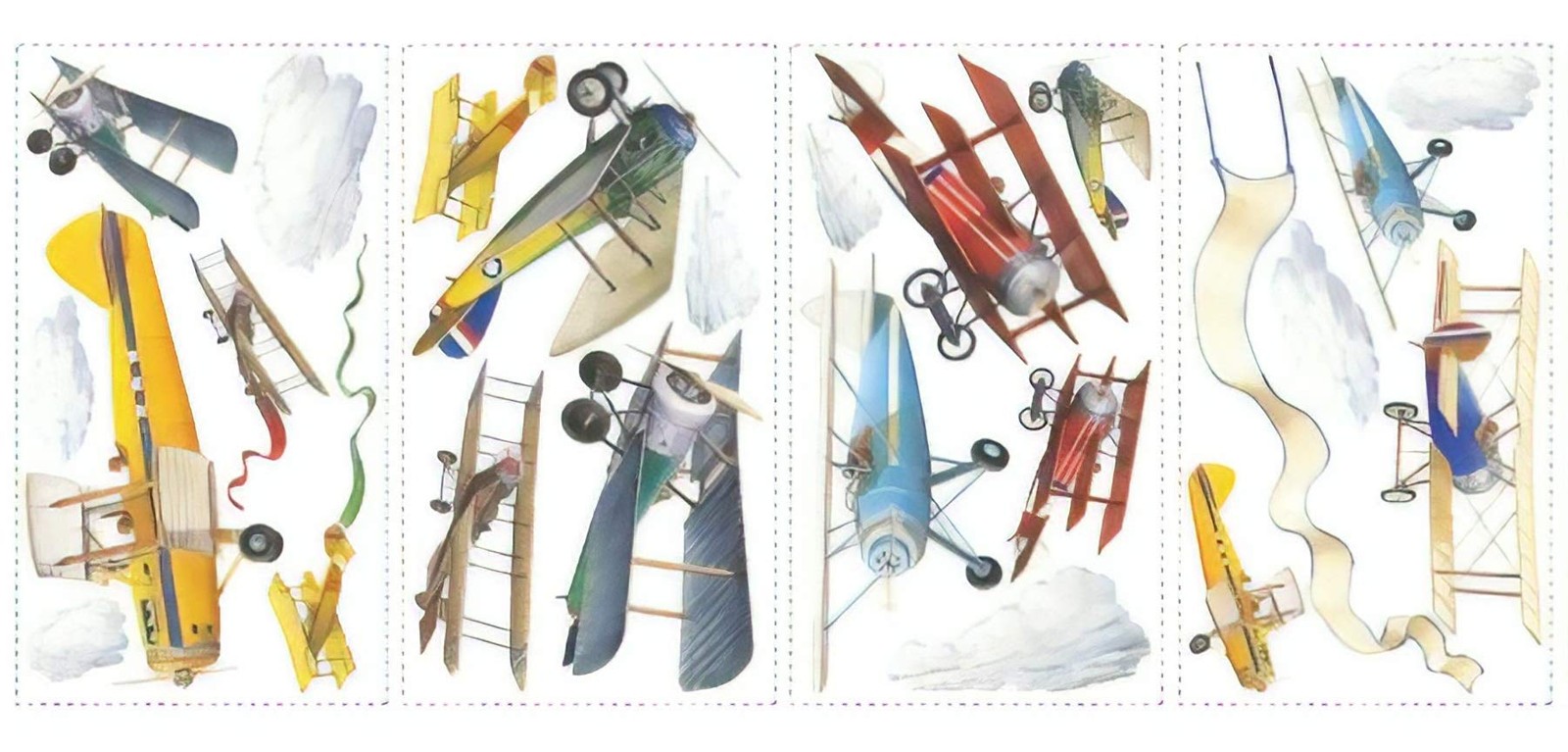 RMK1197SCS Vintage Planes Peel and Stick Wall Decals
