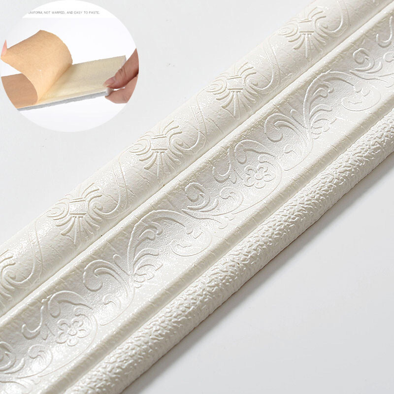 15ft Waterproof 3D Wall Border Wall Paper Decor Sticker Self-adhesive Home DIY
