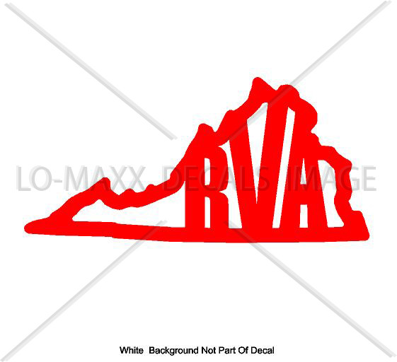RVA Richmond Virginia State Logo Custom Design High Quality Die Cut Vinyl Decal