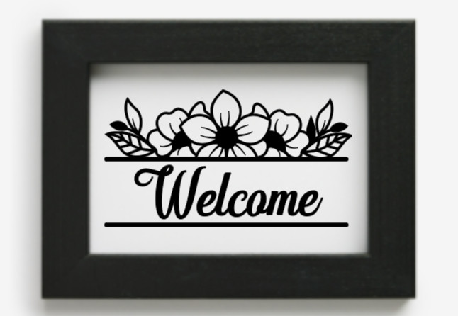 Welcome Vinyl Decal Sticker Home Decor Wall Entry Way Mirror Window Craft