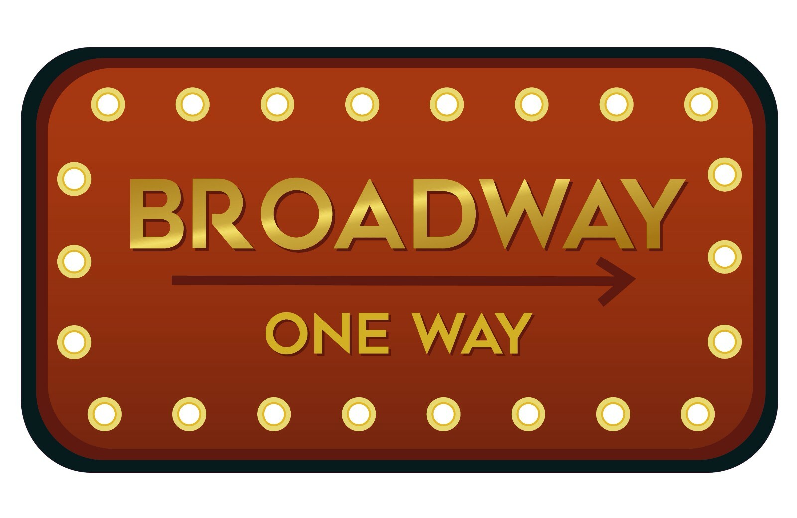 Vinyl Adhesive Theatre BROADWAY Sign Board Decor Home Living Room Art Wall Decal