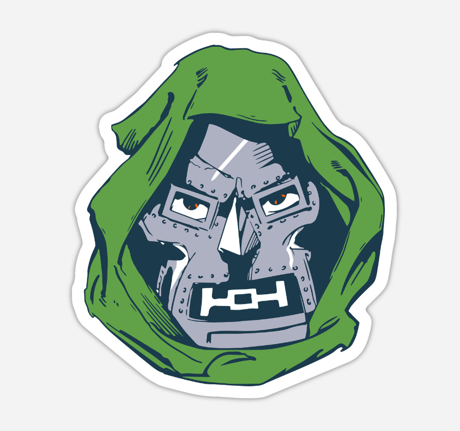 3" Dr Doom Sticker Marvel Avengers Decal Fantastic 4 Spiderman Iron Man