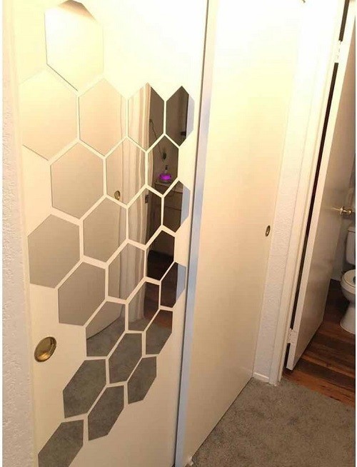Hexagon Wall Decals, 12 PCS Large Removable Acrylic Mirror Wall Stickers for …