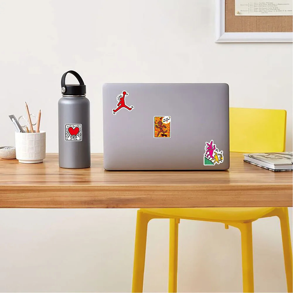 Keith Haring Style Waterproof Vinyl Sticker Pack Graffiti Laptop Skateboard Deca