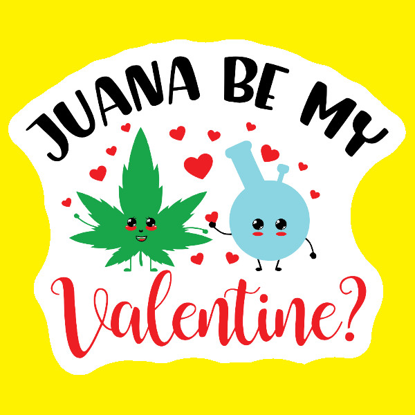 Galentine 420 Sticker Stoner Girl Valentine Decal UV Safe Weatherproof Vinyl