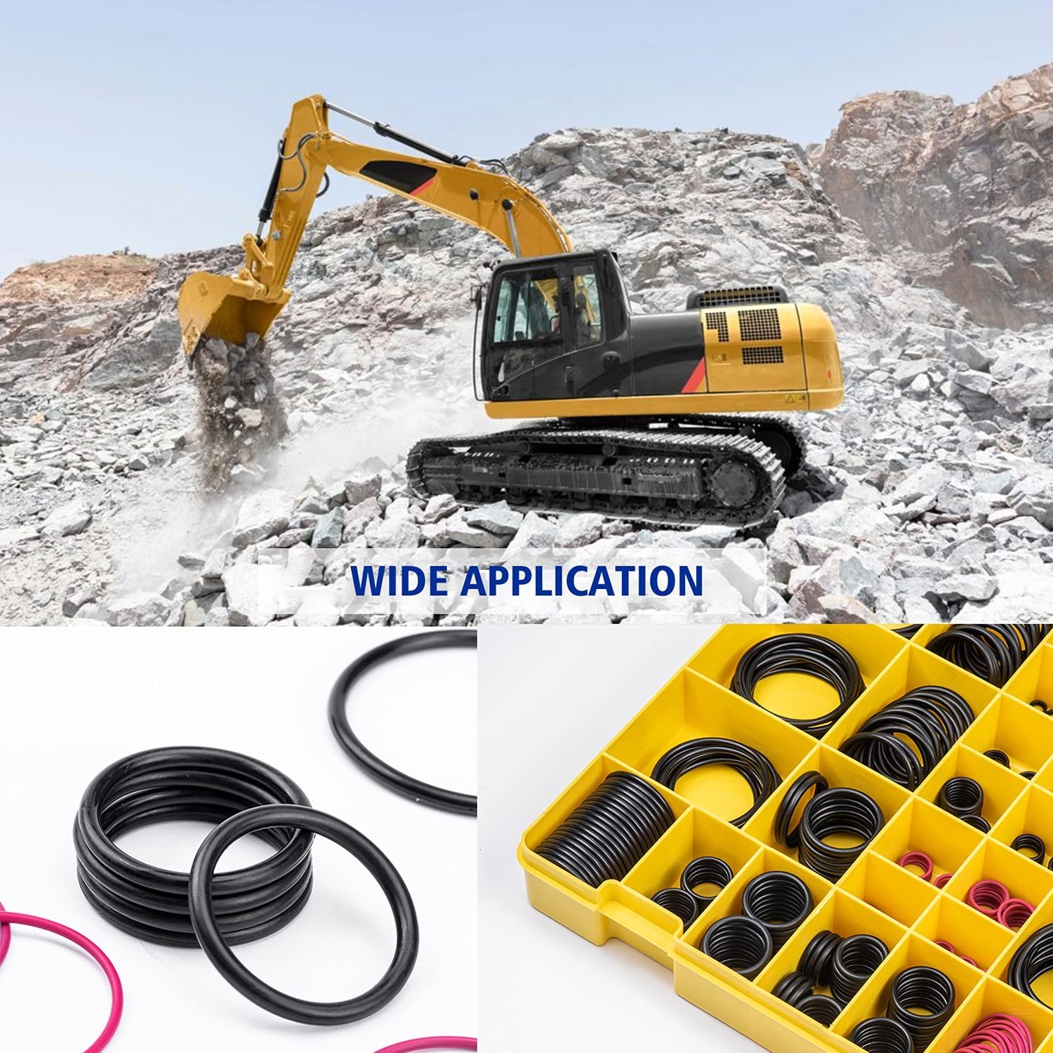 4C-4782 Seal O-Ring Kit, Nitrile 90, Hydraulic Hose Fitting Orings, Fits CAT Cat