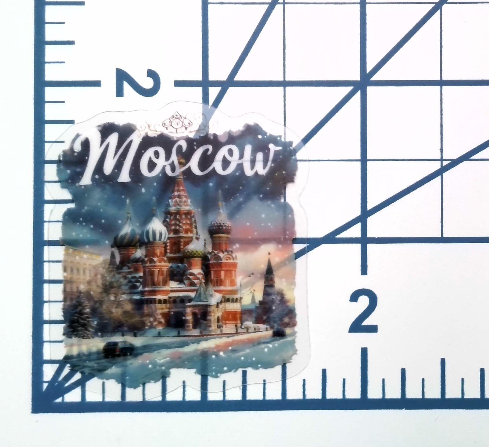 Moscow Russia Saint Basils Cathedral Die Cut Clear European Vinyl Sticker
