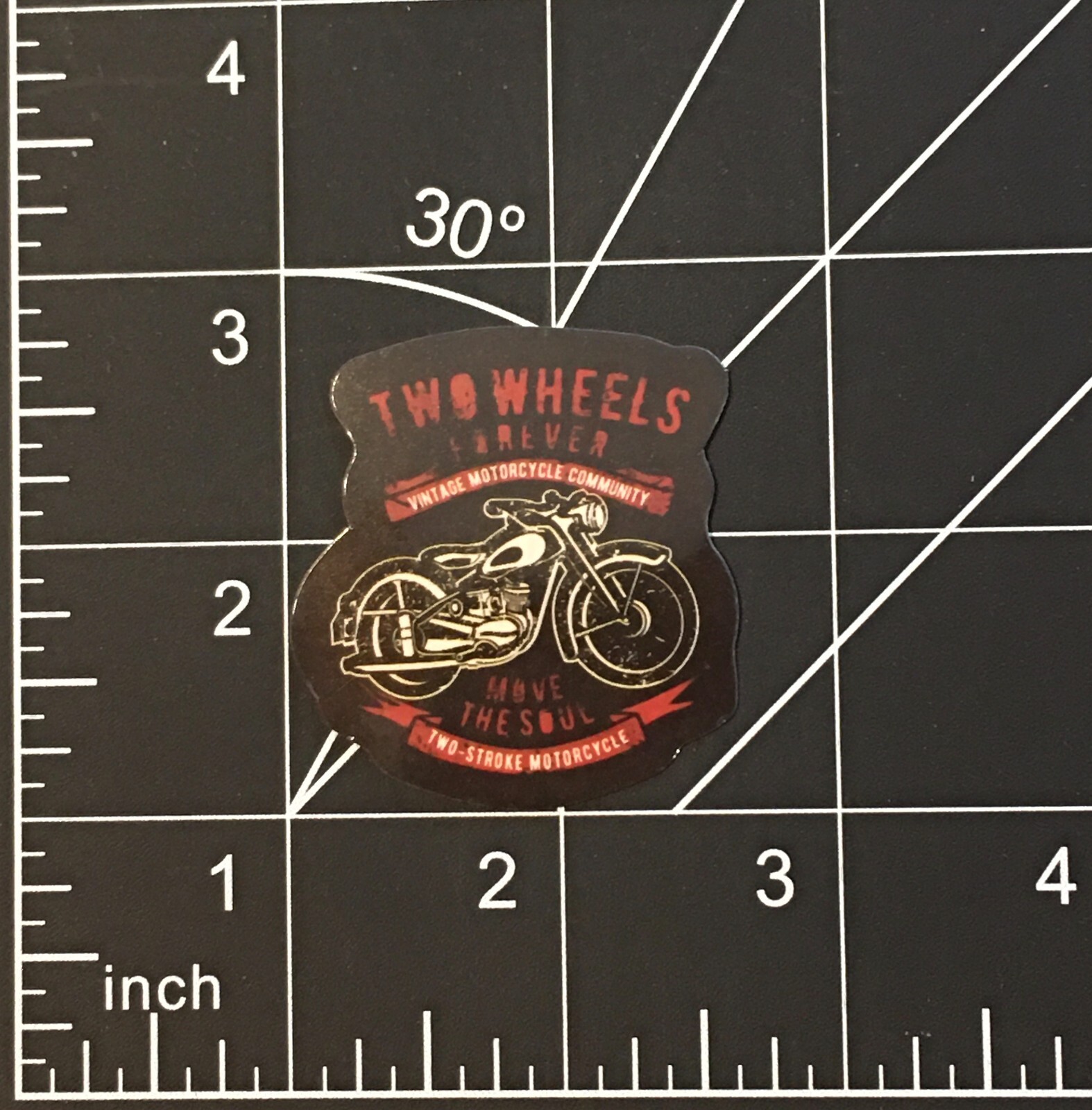 Two Wheel Forever Vintage Motorcycle Community Vinyl Sticker Durable Waterproof