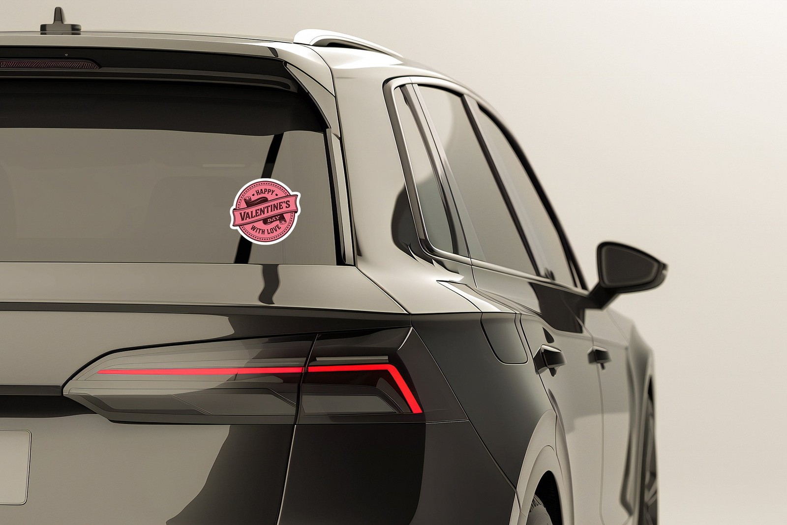 Happy Valentine’s Day With Love Vinyl Sticker