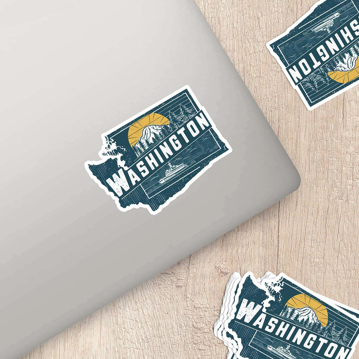 Retro Vinyl State Sticker – Washington