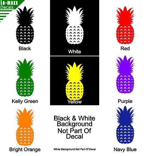 Pineapple Art Custom Design Decoration Various Sizes Colors Die Cut Vinyl Decal