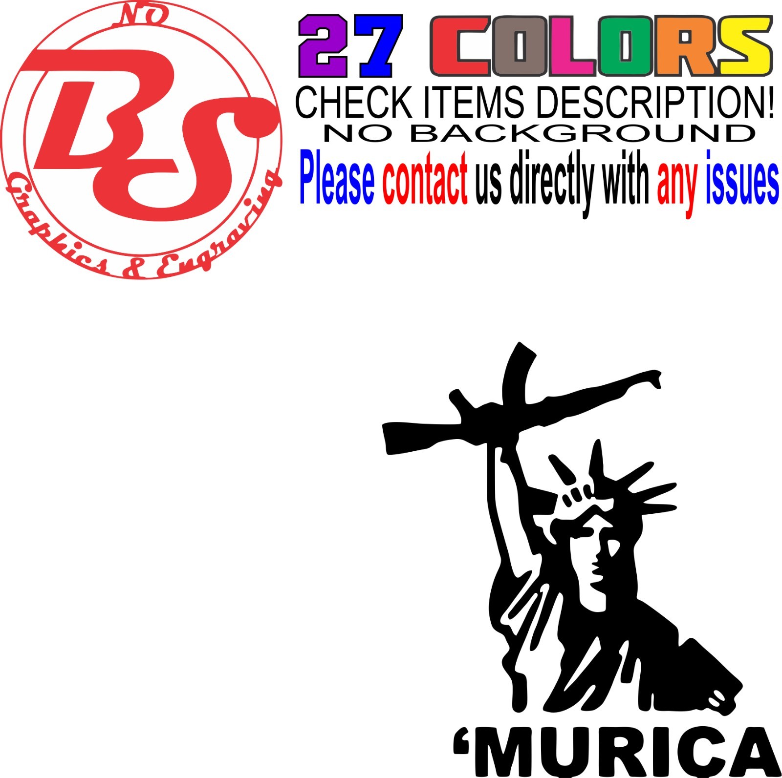 6" America Liberty Vinyl Decal American Pro Gun Sticker Rifle 4×4 Truck 2A noBS