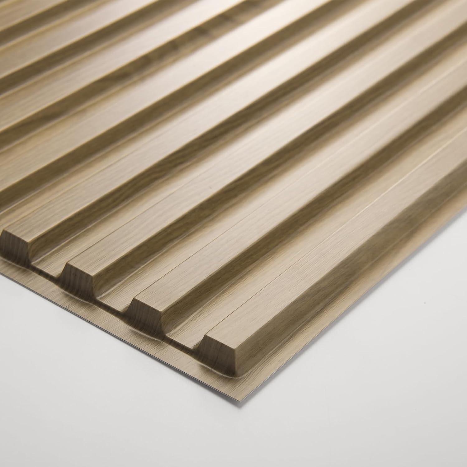 PVC Slat Design Panels – 12-Pack, Walnut, Waterproof