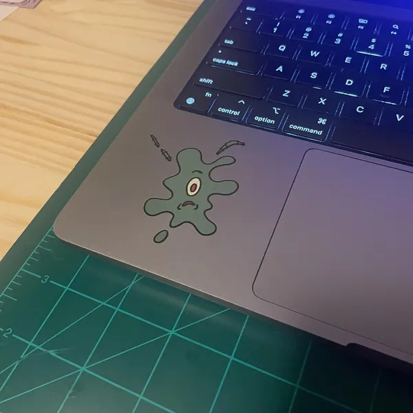 Funny Squished Plankton Spongebob Decal For Window, Car, Gas Lid, Water Bottle