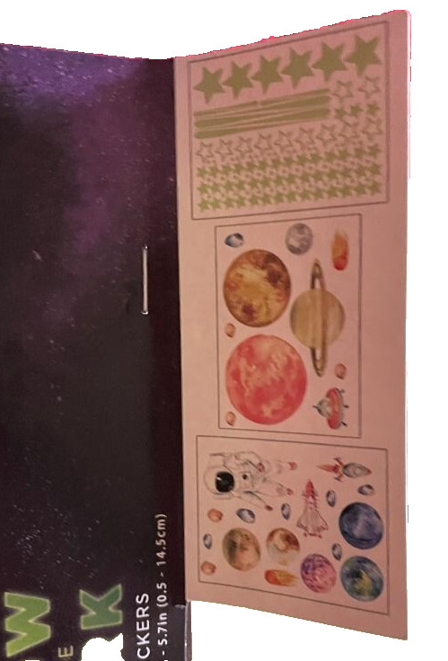 Hobby Lobby Glow-In-The Dark Astronaut Spaceship, Planet, Stars, Wall Stickers