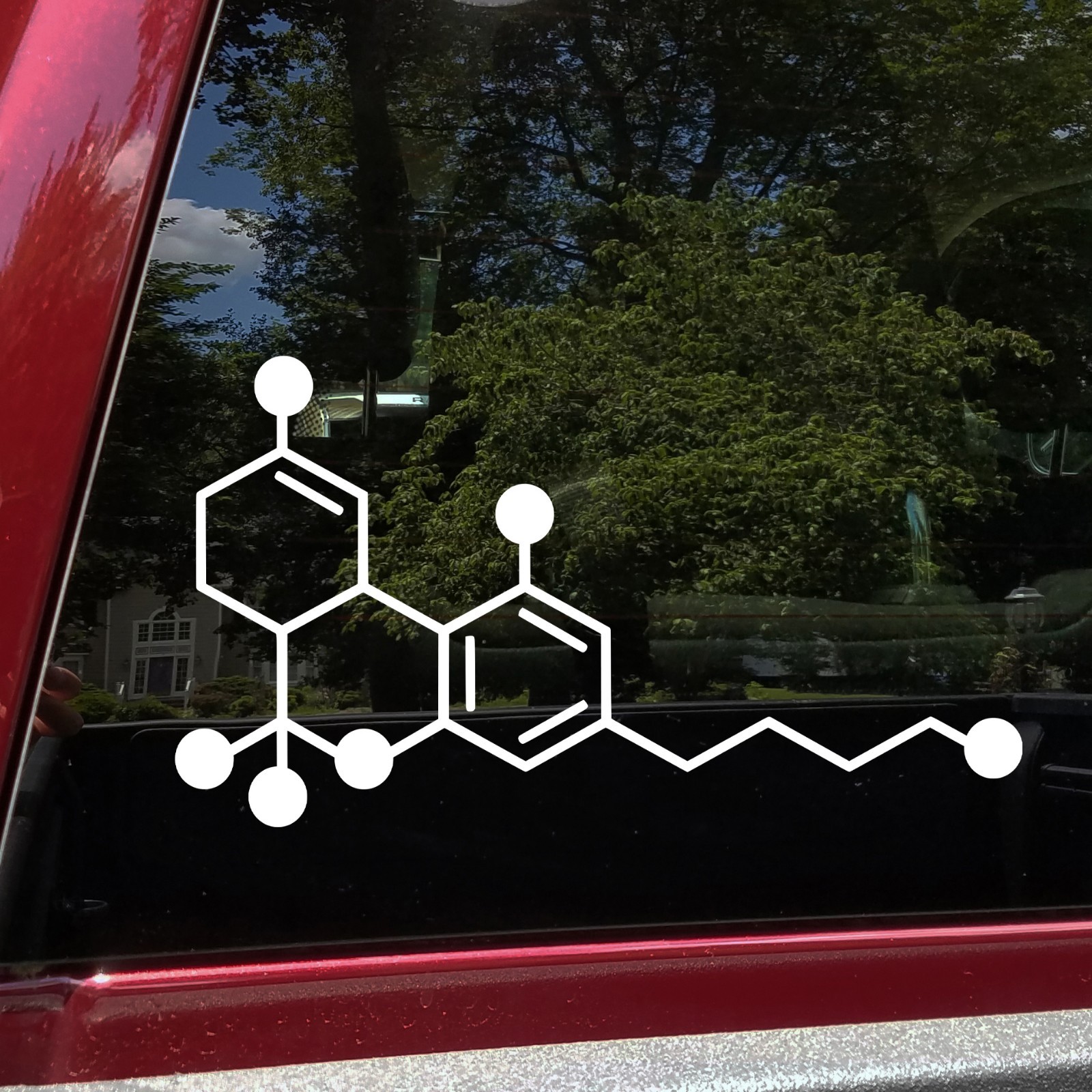 THC Molecule Vinyl Sticker Decal Cannabis Chemical Structure Chemistry V2