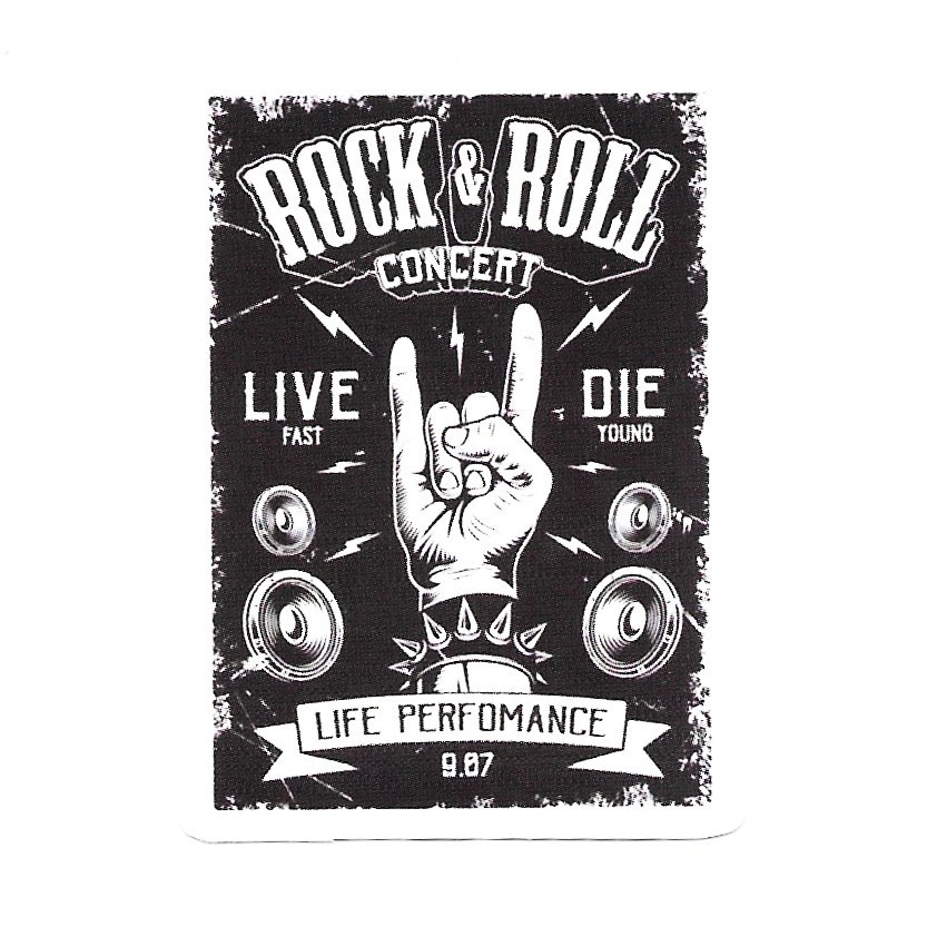 Rock n Roll Concert Forever Vinyl Sticker Retro Poster Laptop Guitar Case Art
