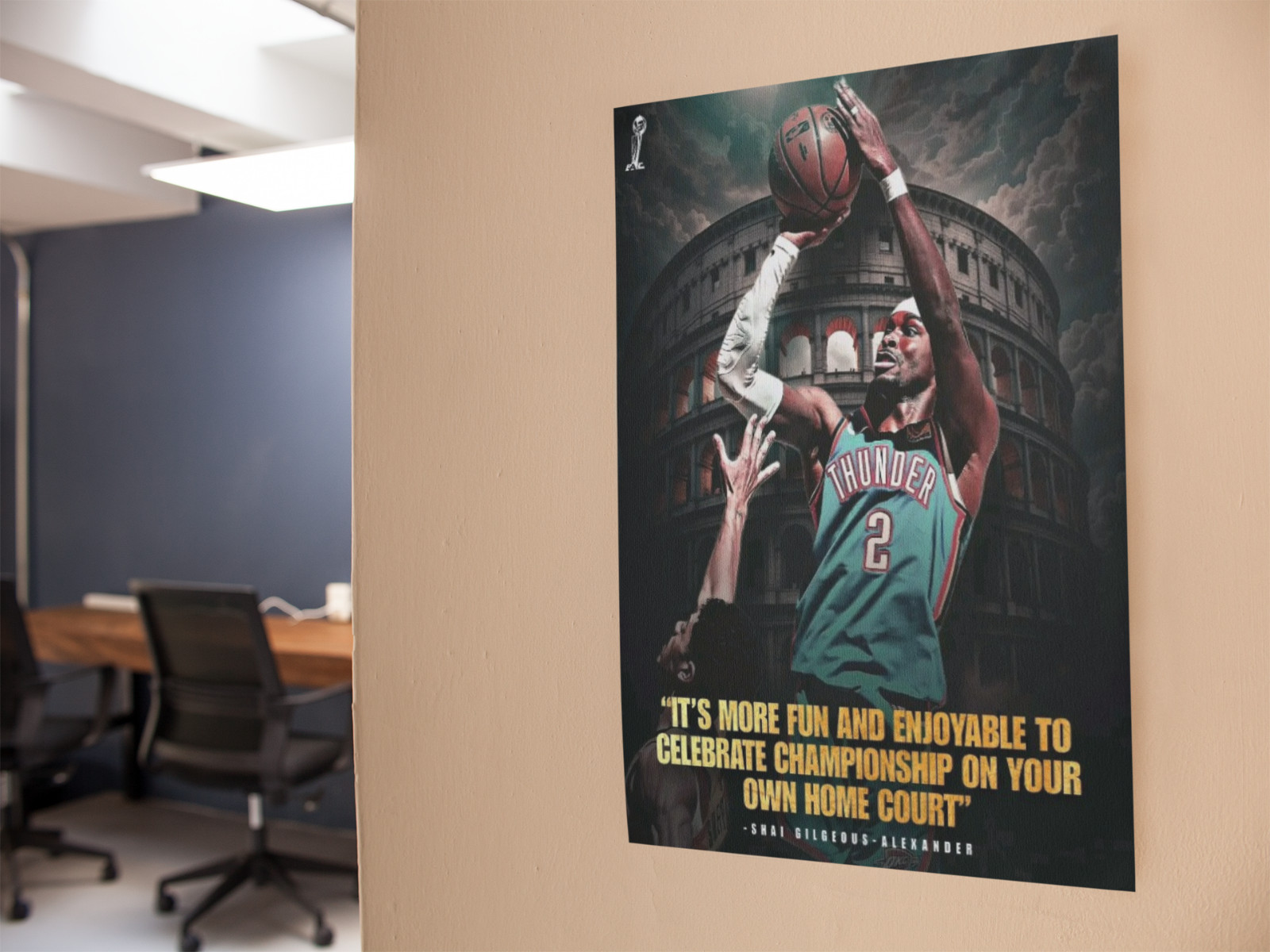 OKC Basketball Star Game 7 Wall Vinyl Decal Poster Print Removable Adhesive