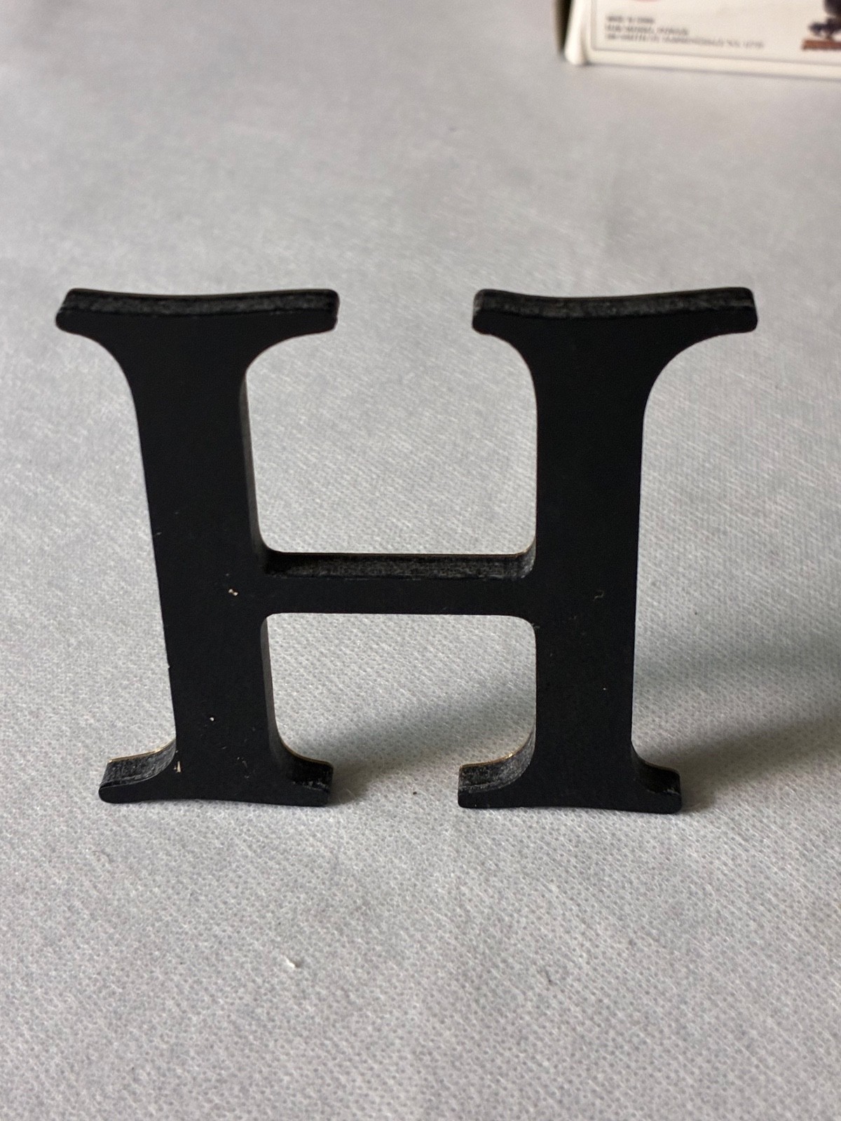 ACRYLIC GOLD FINESHED LETTER ( H ) TALL 3" INCHES