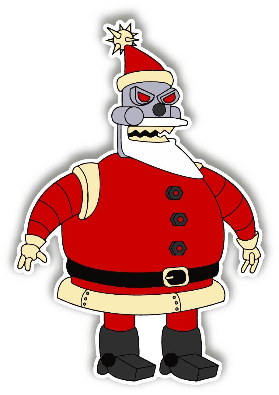 Bender Santa Claus Futurama Sticker laptop wall car phone Kids Child Family