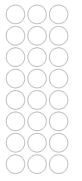 1" White Round Label Dots Stickers Color Coding Inventory 1 Inch Dot