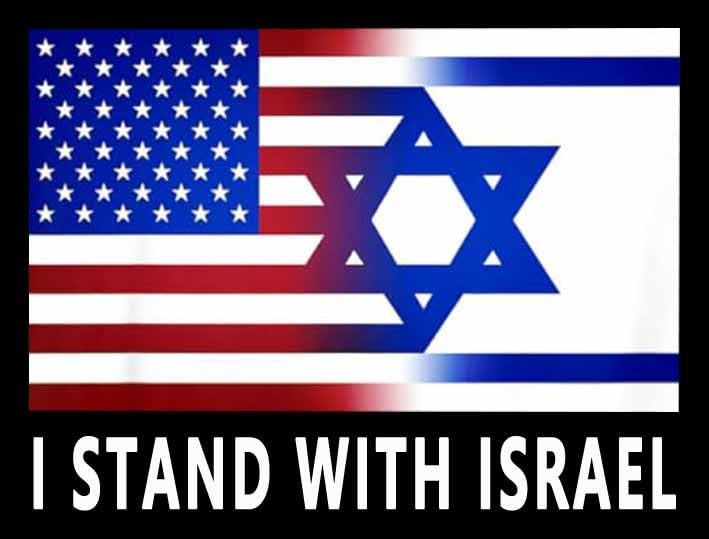 10 Pack I Stand with Israel American USA and Israel Flag Support Israel Stick…
