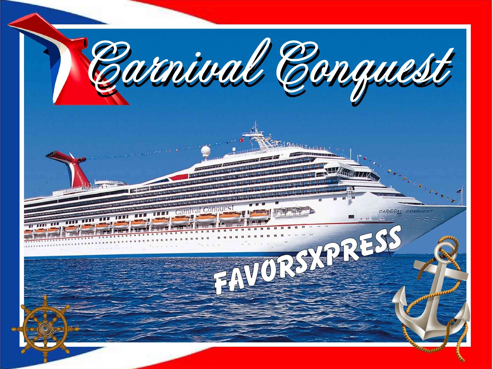 CARNIVAL CONQUEST CRUISE SHIP PHOTO MAGNET 4 X 3 INCHES