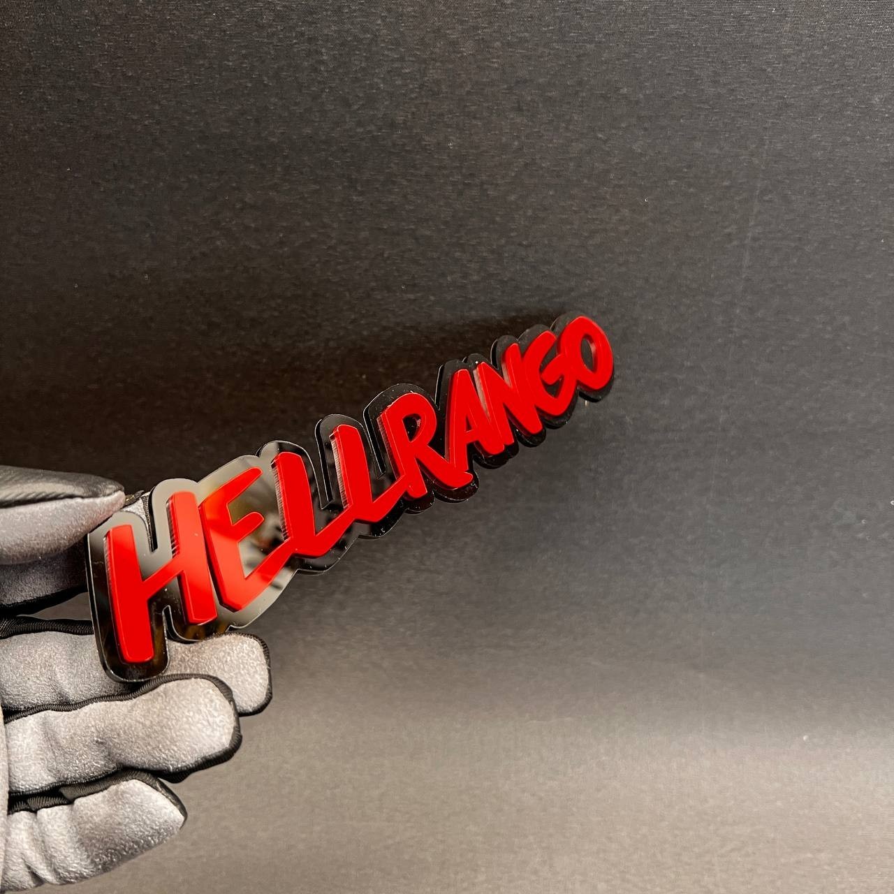 1X hellrango Custom 3D Text Car Badge Fender Emblem Tailgate Toolbox Decal