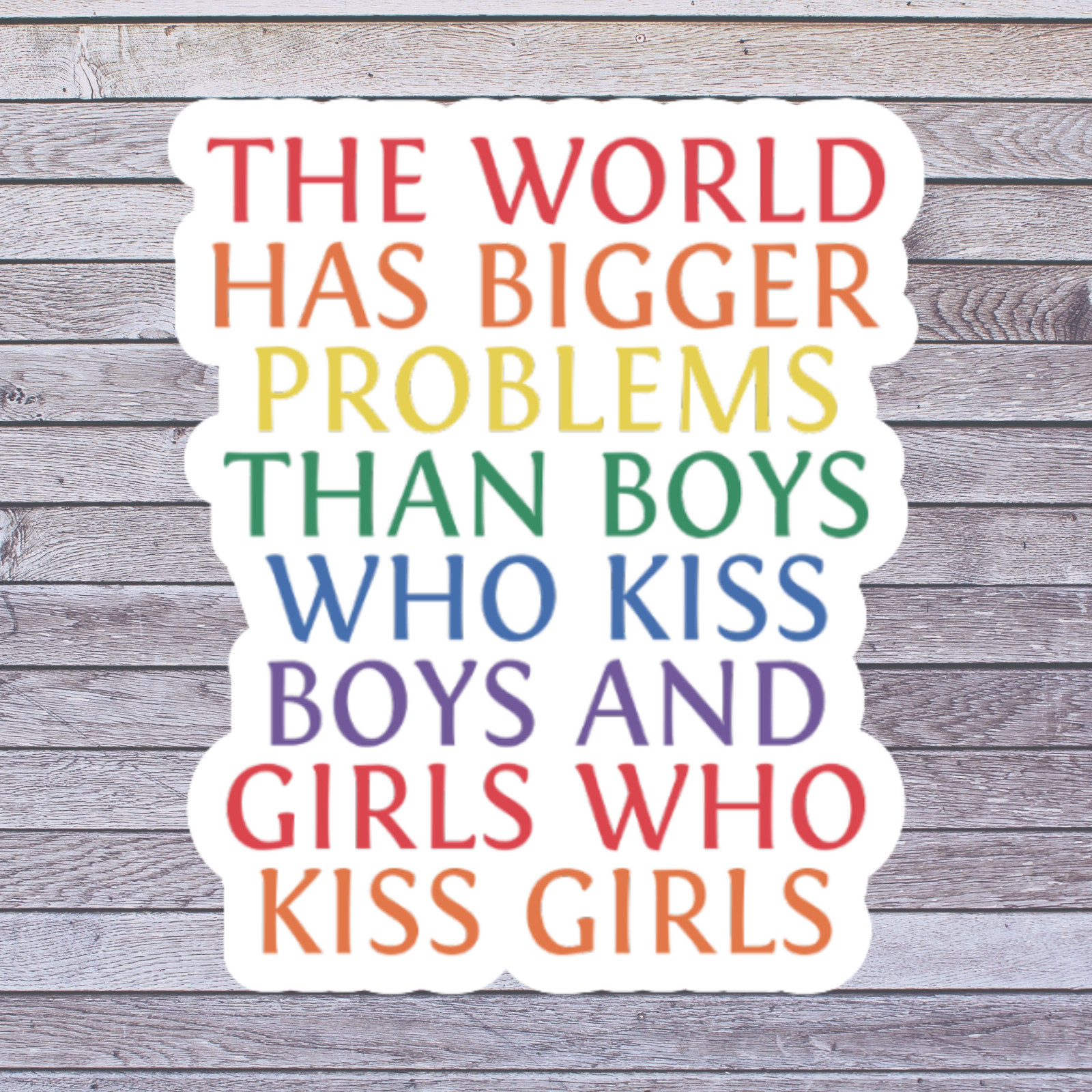 Pride sticker vinyl decal LGBTQ equality rainbow heart love
