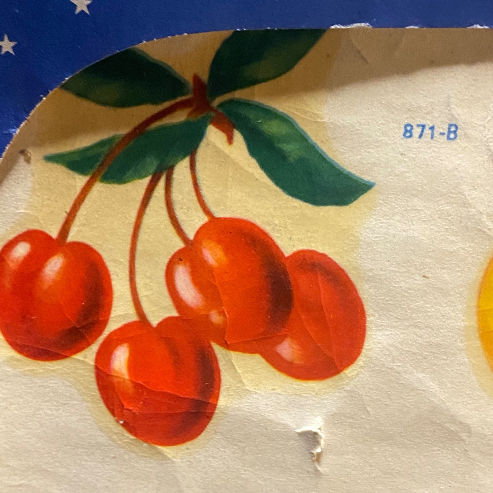 Vintage Meyercord Kitchen Decals Canister Food 50s MCM Decor Fruit