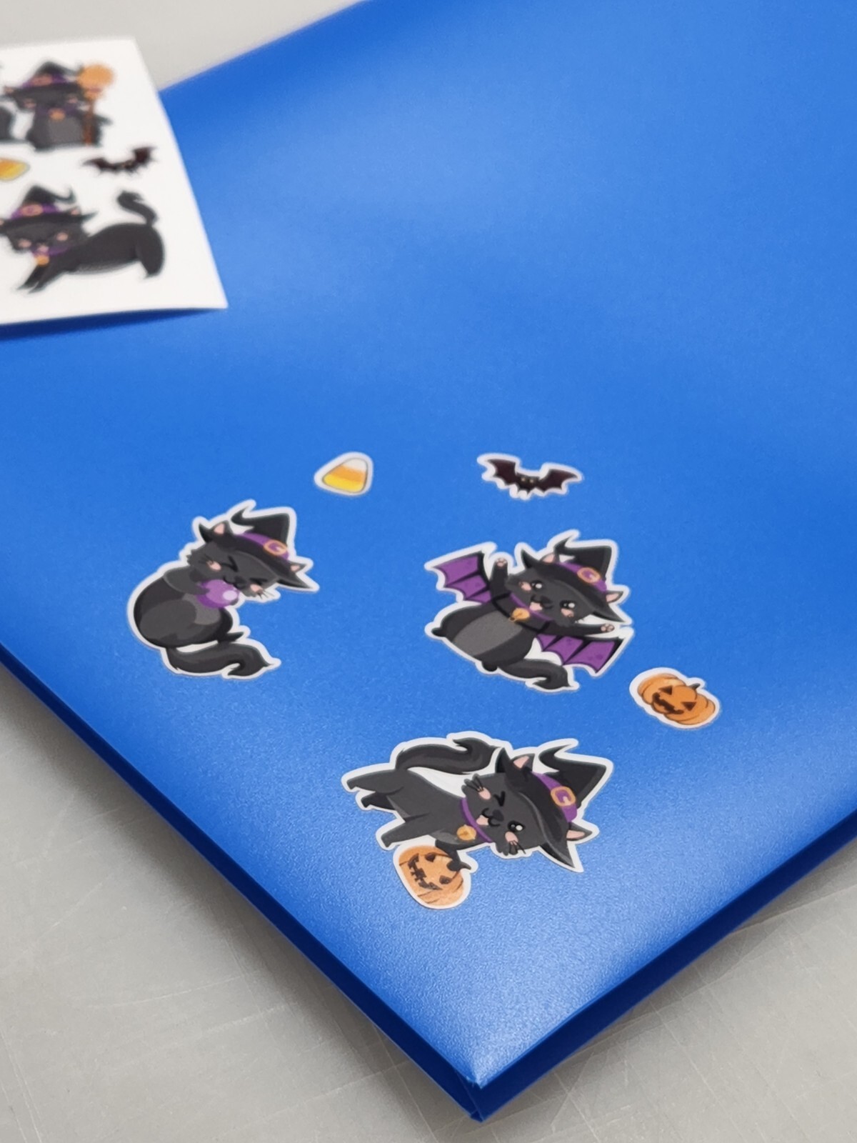 Cute Halloween Cats Sticker Sheet – 4.5in